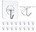 No Drilling, No Wall Damage!” Heavy Duty Flower Adhesive Wall Hooks – 10 Pc Transparent Hooks for Kitchen, Bathroom & Home Organization