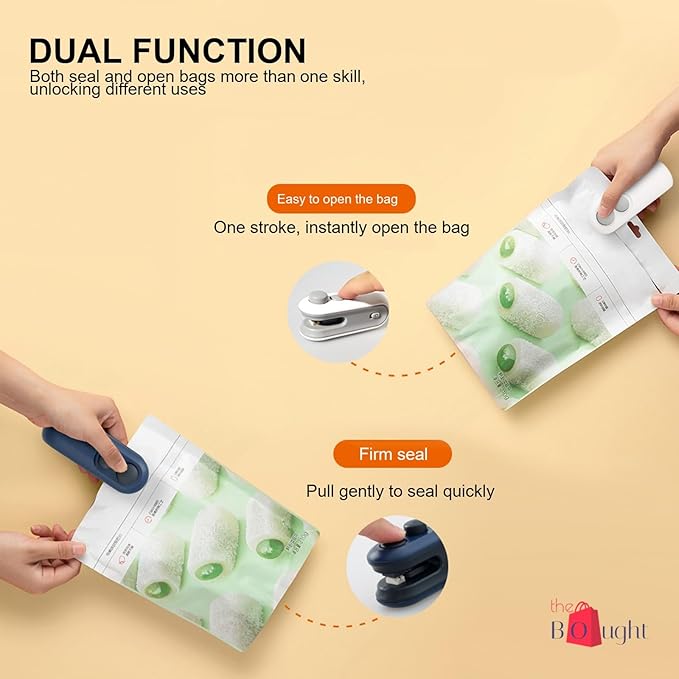 2-in-1 Kitchen Tool for Sealing & Cutting Packets
