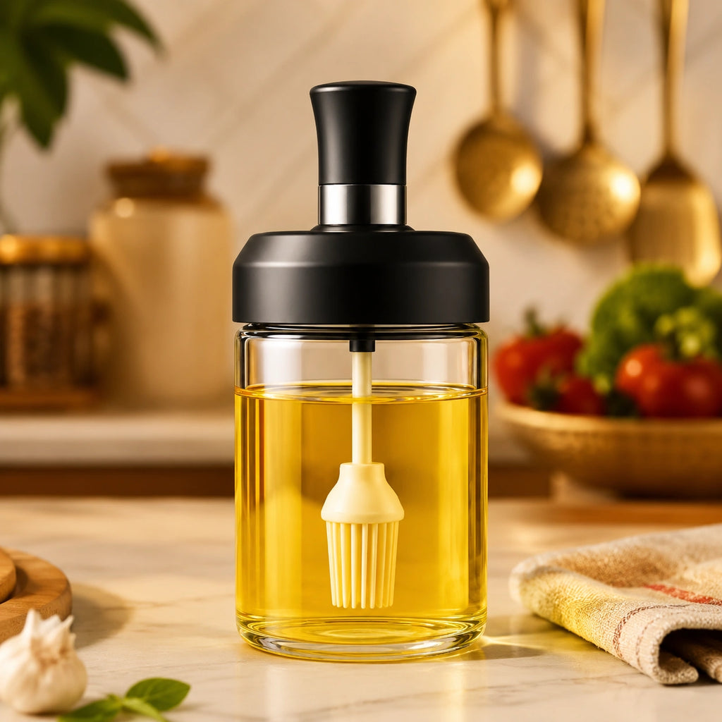 250ml Smart 2-in-1 Oil Brush for Mess-Free Cooking, Baking & Grilling