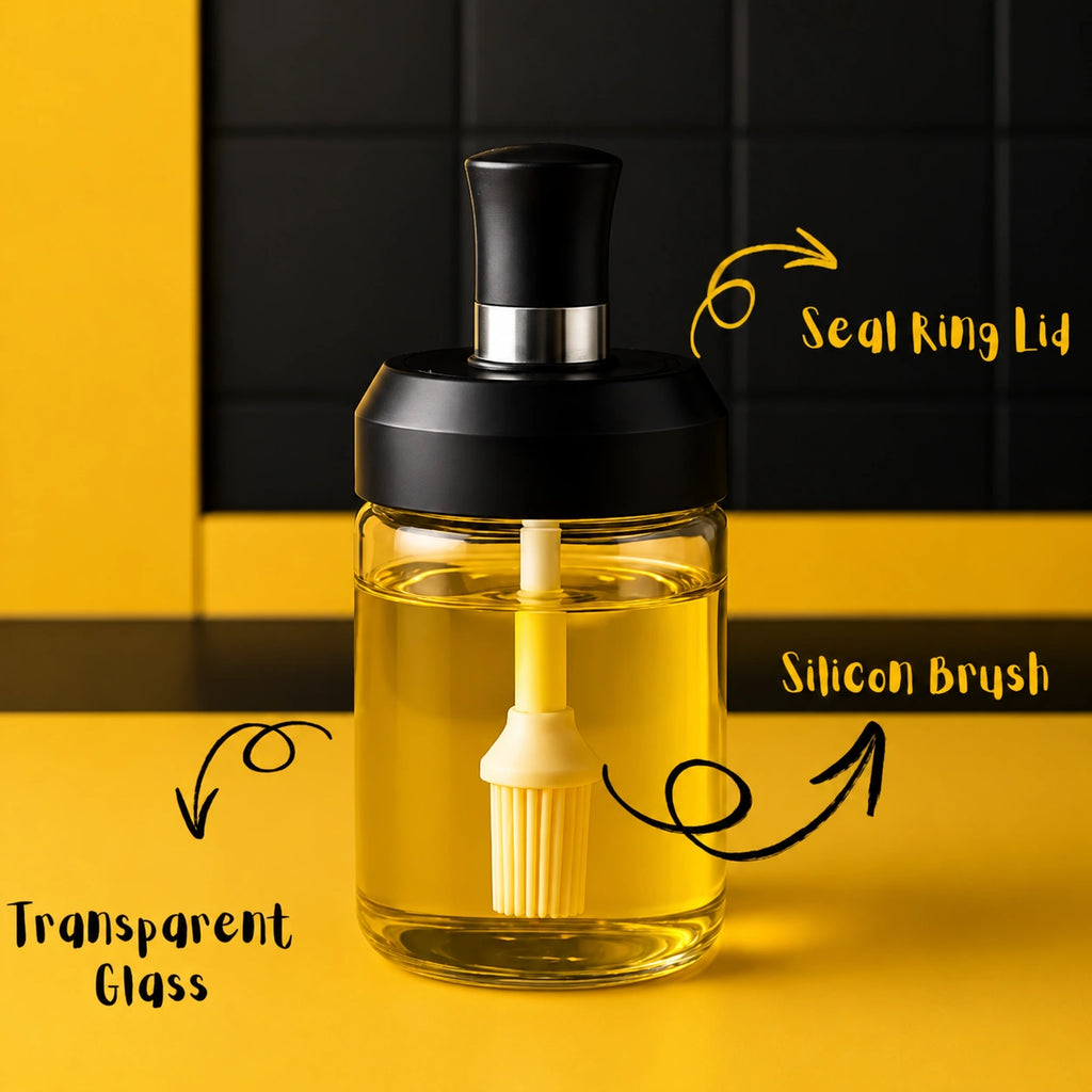 250ml Smart 2-in-1 Oil Brush for Mess-Free Cooking, Baking & Grilling