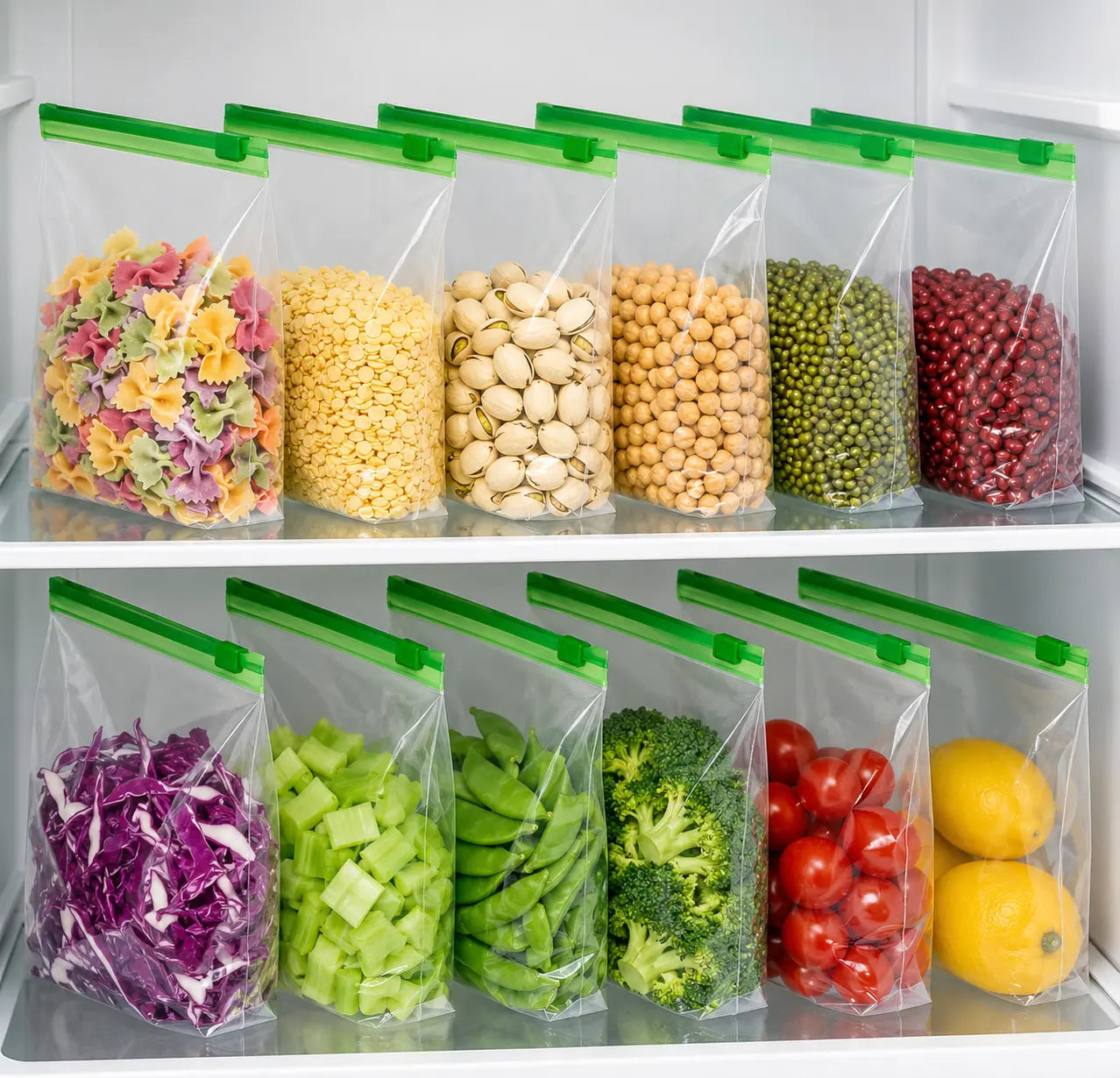10 Pack of Resuable Bags to Keep Your Fridge Fresh & Kitchen Mess-Free