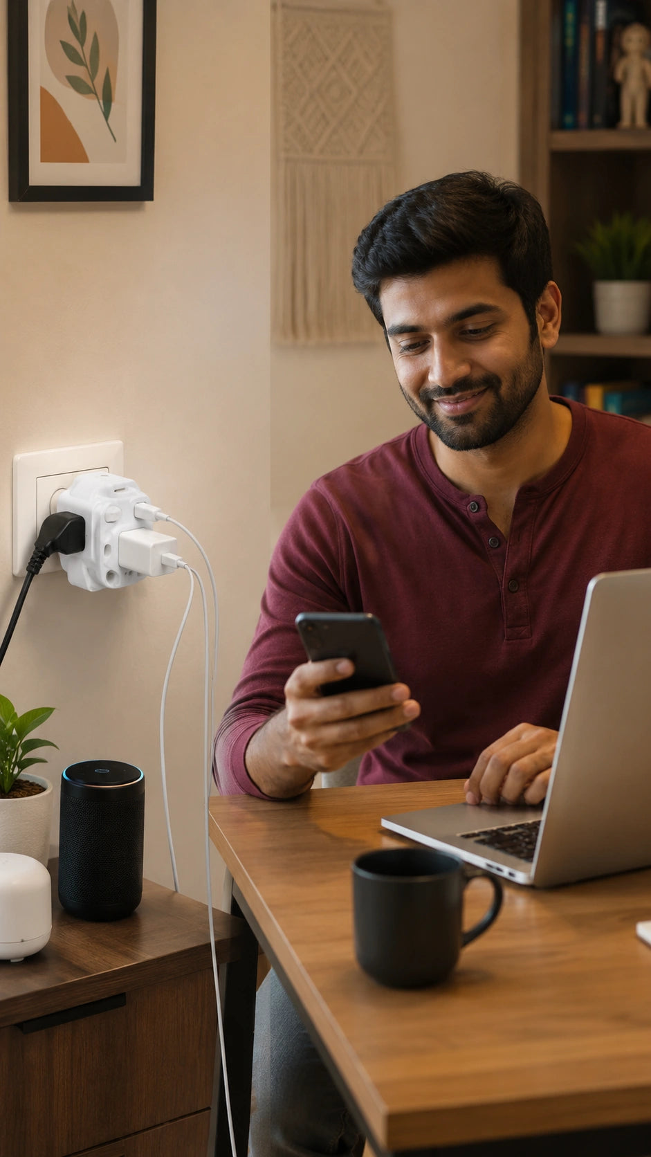 Power More Devices! 5-Way 2 Pin Multi-Plug Socket Converter