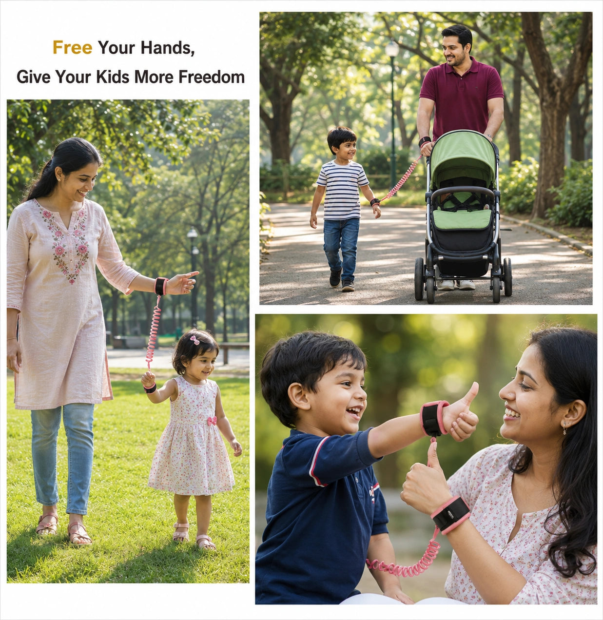 Anti Lost Wrist Link With Lock And Key For Baby Safety, Best Safety Harness/Band For Kids