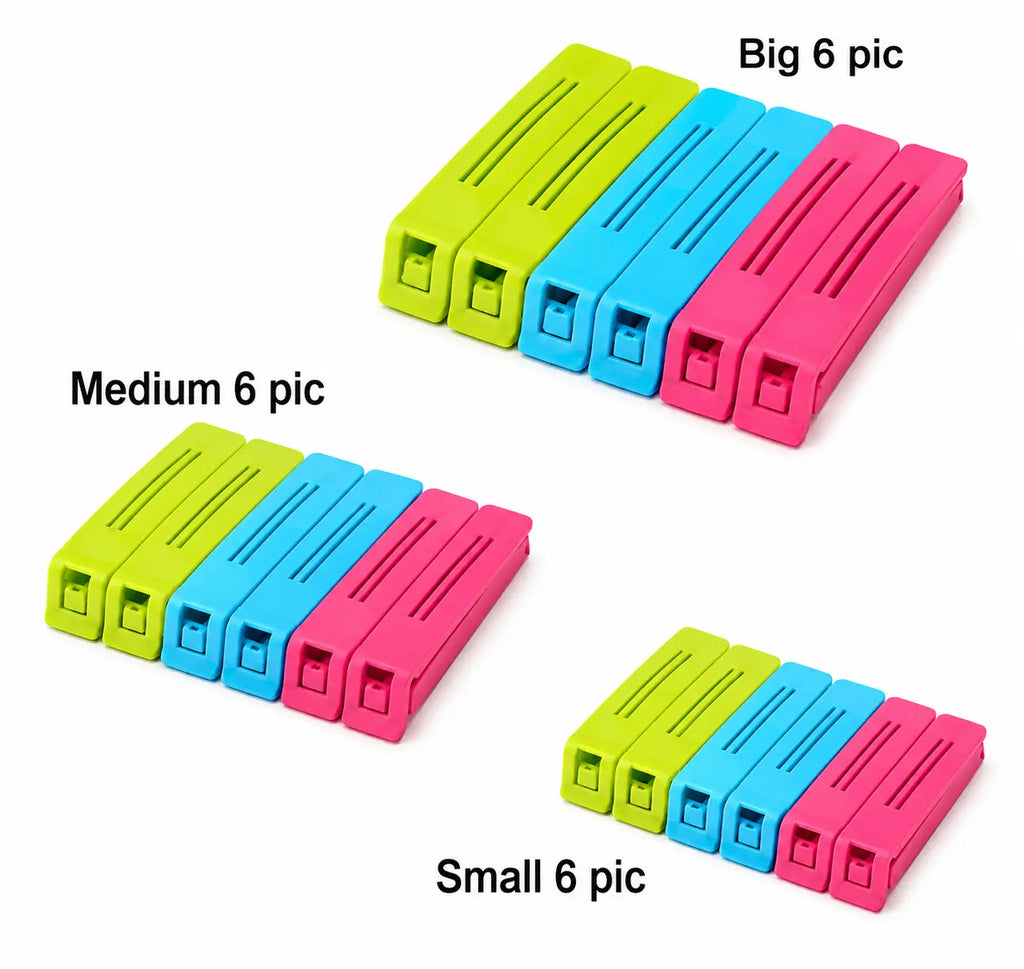 Multipurpose Clips for Mess-Free Kitchen Use to Seal Open Packets Easily (Set of 36, Multicolor)