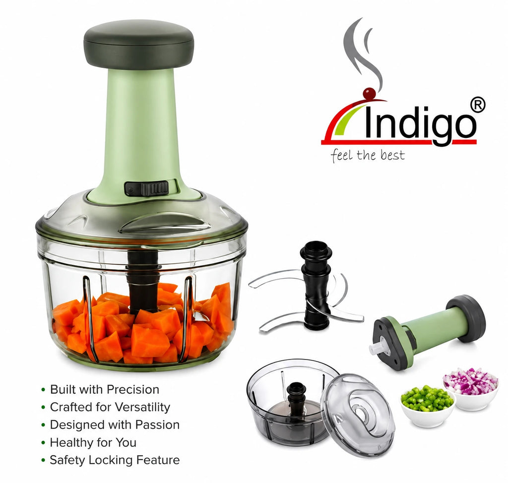 650ml Large Manual Quick Kitchen Helper for Fast Cutting & Chopping with Strong 3-Blade for Mess-Free Kitchen