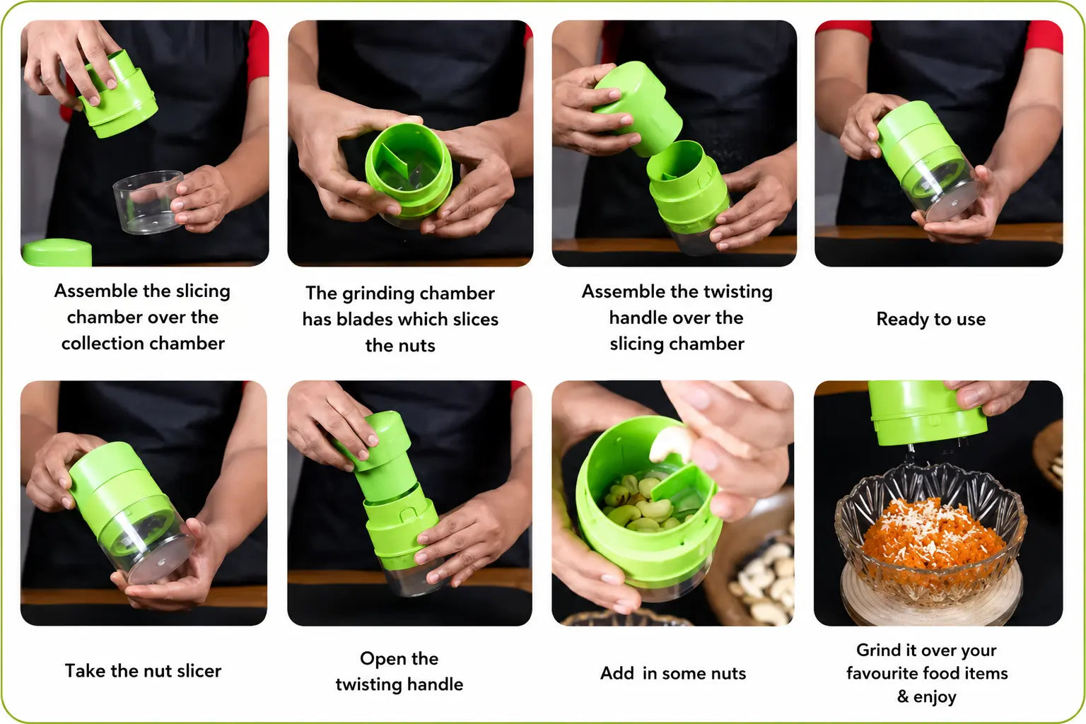 Smart Kitchen Cutter for Quick Dry Fruits & Garlic Prep