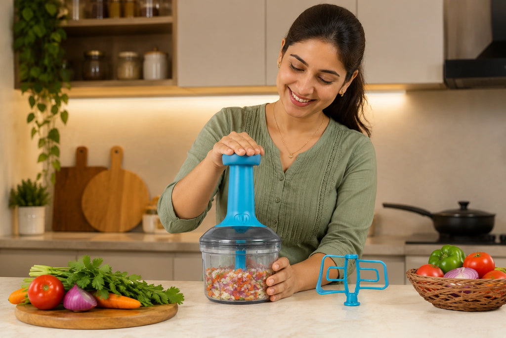 Chop in Seconds! Supermom 750ml Manual Push Chopper for Easy Meal Prep