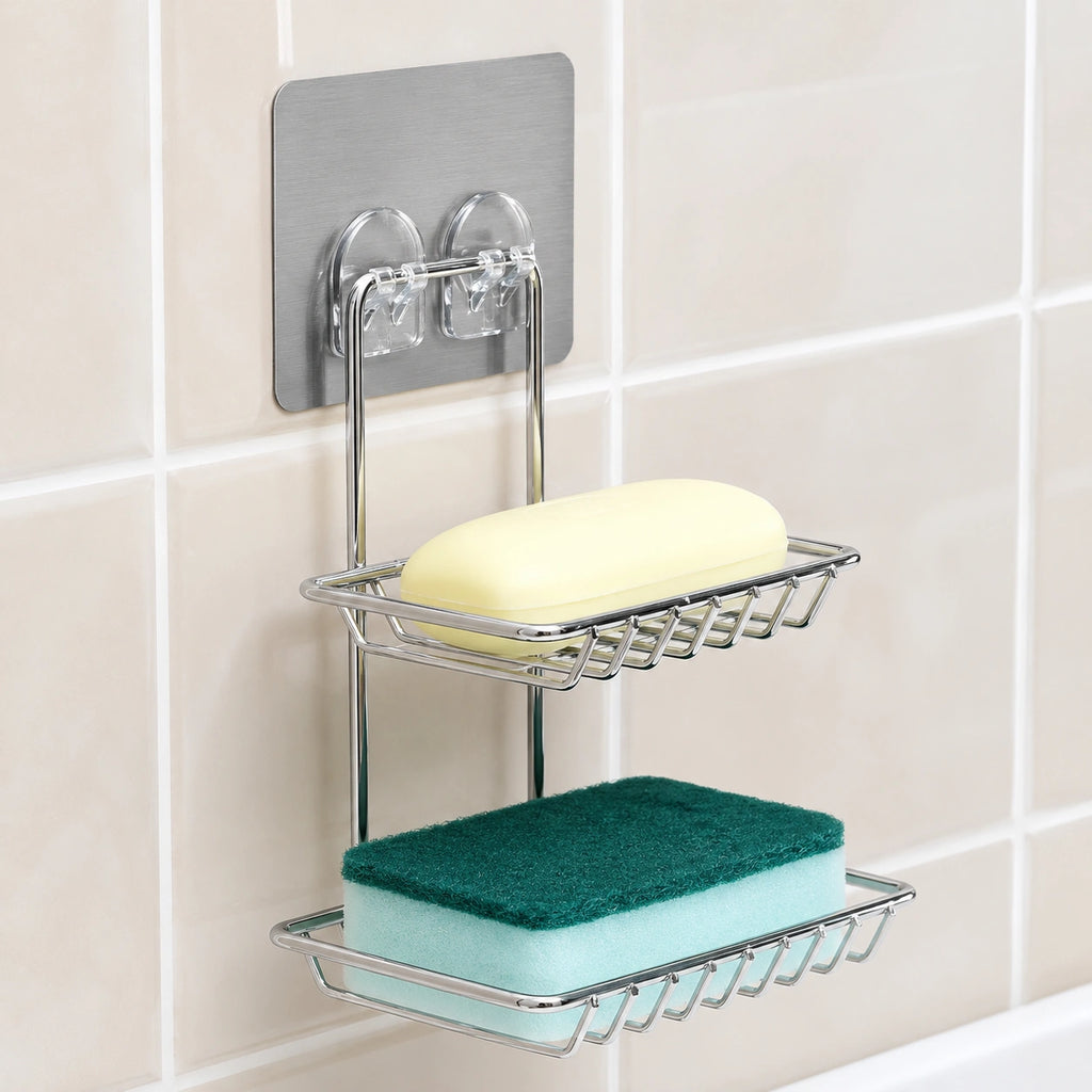 No More Soggy Soap Mess – Stainless Steel Wall Mounted Soap Storage Rack for Bathroom & Kitchen