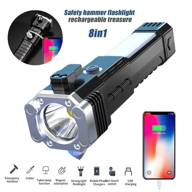 8-in-1 Emergency Light for Power Cuts & Outdoor Safety