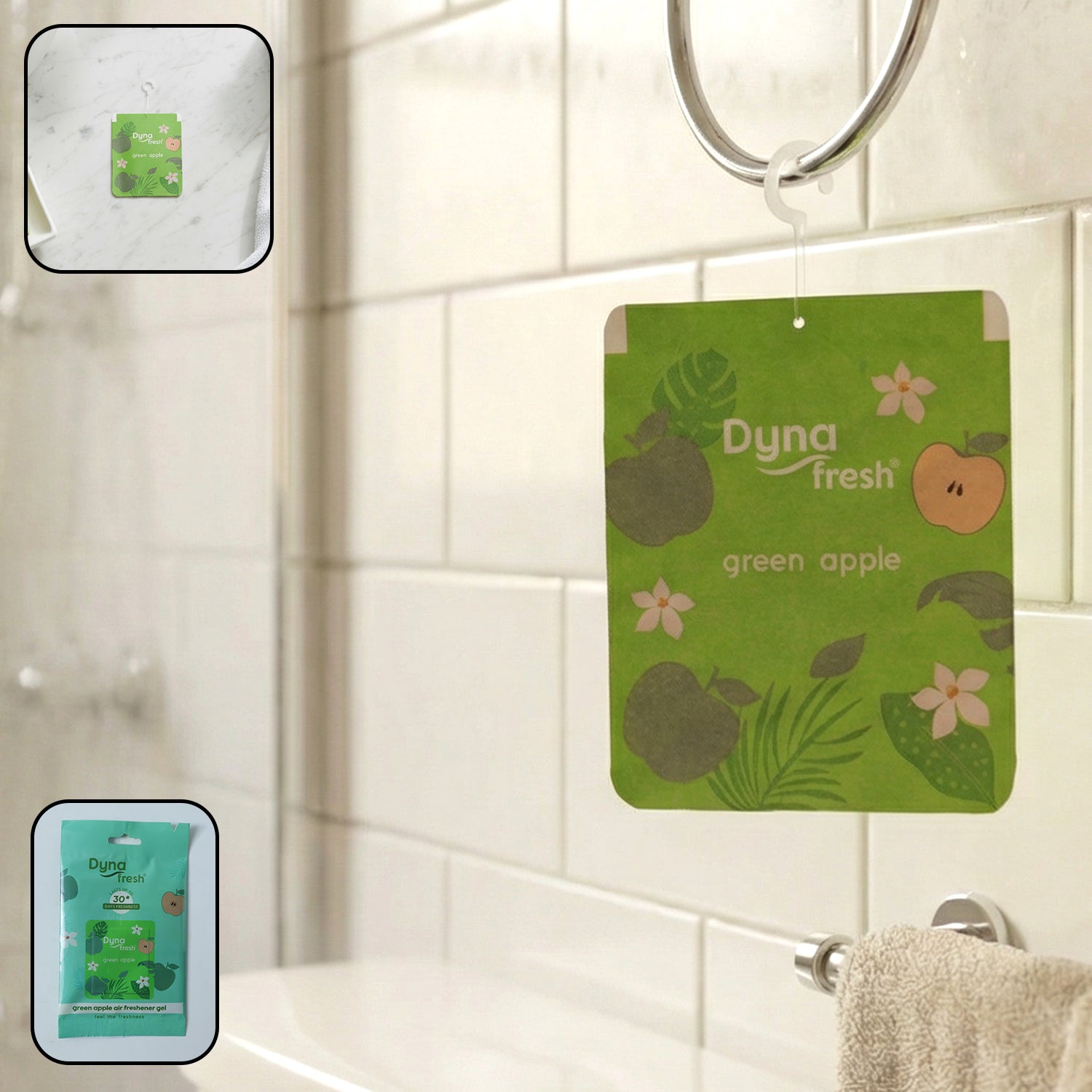 Green Apple Hanging Air Freshener Gel (1 Pc 10 Gm)
